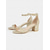 cheap Prom-Women&#039;s Stylish Gold Glitter Block Heel Sandals with Ankle Strap | Perfect for Prom and Weddings