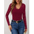 cheap Lace Tops-Valentine&#039;s Day Women&#039;s Blouse Solid Color Elegant Daily Stylish Long Sleeve V Neck Regular Tops Work Daily Holiday Lace Black Wine Green Spring Fall Winter