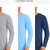 billige grunnleggende t-skjorter-Herre T skjorte Solbeskyttelse T-skjorter Langermet Crew-hals Sommer Vår &amp; Vinter Helfarge Aktiv Crewneck utendørs Avslappet treningsklær Mørkegrå Marineblå Svart Topp T-skjorte for menn