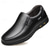 ieftine Pantofi casual slip-on-mocasini maro pentru bărbați, cu partea superioară din piele artificială texturată și talpă anti-alunecare - pantofi casual confortabili pentru lucru și purtarea zilnică