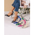 economico décolleté con cinturino-décolleté con tacco alto a punta in raso con cinturini alla caviglia con perle e nastri per donna - eleganti scarpe da sposa