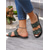 cheap Vacation Sandals-Women&#039;s Green Studded Slide Sandals – Trendy Summer Flats with Comfortable Sole for Casual Everyday Wear