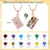 cheap For Women-Personalized Necklace with Birthstone and Photo Custom Best Gift for Mom - Available in Four Colors, Unique Keepsake Gift for Wife and Girlfriend, Perfect Wedding&#039;s Day Present