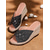 cheap Vacation Sandals-Women&#039;s Wedge Sandals with Studded Denim Design and Open-Toe – Comfortable Casual Footwear for Summer, Beach and Vacation