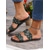 cheap Vacation Sandals-Women&#039;s Green Studded Slide Sandals – Trendy Summer Flats with Comfortable Sole for Casual Everyday Wear