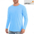 billige grunnleggende t-skjorter-Herre T skjorte Solbeskyttelse T-skjorter Langermet Crew-hals Sommer Vår &amp; Vinter Helfarge Aktiv Crewneck utendørs Avslappet treningsklær Mørkegrå Marineblå Svart Topp T-skjorte for menn