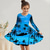 cheap 3D Shining Vision Dress-Girls&#039; 3D Graphic Coconut Tree Dress Long Sleeve Summer Spring Vacation Daily Holiday Princess Beautiful Sweet Kids 4-12 Years Casual Dress A Line Dress Knee-length Regular Fit