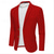 cheap Men&#039;s Classic Blazers-Men&#039;s Graduation Blazer Business Cocktail Party Wedding Party Fashion Casual Spring &amp;  Fall Polyester Solid Color Pocket Buttons Comfortable Single Breasted Blazer Red