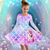 cheap 3D Unicorn Dress-Girls&#039; 3D Graphic Unicorn Dress Long Sleeve Summer Spring Vacation Daily Holiday Princess Beautiful Sweet Kids 4-12 Years Casual Dress A Line Dress Knee-length Regular Fit