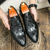 voordelige Formeel-heren zwarte ruitjespatroon imitatie leren oxford schoenen - formele veterschoenen voor zakelijk gebruik, bruiloften en speciale gelegenheden