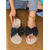 cheap Vacation Sandals-Women&#039;s Black Bowknot Espadrille Flat Sandals with Pearl Detail - Stylish Summer Slip-Ons for Casual Outings and Beachwear