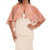 cheap Wedding Guest Wraps-Baoqiya Capelets for women Chiffon Cape Soft Shawls and Wraps Wedding Capes 1920s flapper Cover Up