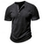 cheap Casual Henley Tee-100% Cotton Men&#039;s Henley Shirt Tee Short Sleeve Solid Color Plain Classic Style Buttons Henley Casual Daily Summer Spring &amp; Fall Black White Light Blue Henley T-Shirt