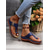 cheap Comfort Sandals-Women&#039;s Brown  Faux Leather Flip-Flop Sandals with Perforated Design and Metallic Accent for Casual Wear and Summer Outings