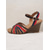 cheap Casual Sandals-Women&#039;s Multicolor Strappy Wedge Sandals with Adjustable Ankle Strap and Comfortable Sole for Summer Wear and Casual Outings