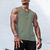 billige Treningsskjorter uten armer-Herre Singleter Henly-skjorte Vest topp Underskjorte Ermeløs Henley Sommer عادي Mote Designer Muskel Knapper utendørs Trening Treningssenter Svart Hvit Blå Topp T-skjorte for menn
