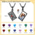 cheap For Women-Personalized Necklace with Birthstone and Photo Custom Best Gift for Mom - Available in Four Colors, Unique Keepsake Gift for Wife and Girlfriend, Perfect Wedding&#039;s Day Present