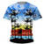 tanie Wizja 3D i geometria chłopca-Dla chłopców 3D Graficzny Drzewo kokosowe Podkoszulek T-shirt Krótki rękaw Lato Wiosna Moda Podstawowy Dzieci 4-12 lat Półgolf Na zewnątrz Codzienny Regularny