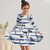 cheap 3D Shining Vision Dress-Girls&#039; 3D Graphic Coconut Tree Dress Long Sleeve Summer Spring Vacation Daily Holiday Princess Beautiful Sweet Kids 4-12 Years Casual Dress A Line Dress Knee-length Regular Fit