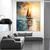 cheap Landscape Paintings-Handmade Oil Painting Canvas Wall art Decoration Abstract Knife Painting Landscape Sailboat Used for Home Decoration Frameless and Unstretched Painting