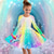 preiswerte 3D Einhorn Kleid-Mädchen&#039; 3D Graphic Schmetterling Kleid Langarm Sommer Frühling Urlaub Täglich Festtage Prinzessin Schön Süß kinderkleidung 4-12 Jahre Casual kleid A Linie Kleid Knielang Regular Fit
