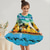 cheap 3D Cartoon Dress-Girls&#039; 3D Graphic Coconut Tree Dress Long Sleeve Summer Spring Vacation Daily Holiday Princess Beautiful Sweet Kids 4-12 Years Casual Dress A Line Dress Knee-length Regular Fit