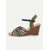 cheap Casual Sandals-Women&#039;s Multicolor Strappy Wedge Sandals with Adjustable Ankle Strap and Comfortable Sole for Summer Wear and Casual Outings