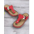 cheap Comfort Sandals-Women&#039;s Brown  Faux Leather Flip-Flop Sandals with Perforated Design and Metallic Accent for Casual Wear and Summer Outings