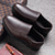 ieftine Pantofi casual slip-on-mocasini maro pentru bărbați, cu partea superioară din piele artificială texturată și talpă anti-alunecare - pantofi casual confortabili pentru lucru și purtarea zilnică