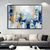 baratos Pinturas Abstratas-Pintura a óleo abstrata artesanal grossa sobre tela moderna, pinturas de textura de faca azul dourada, pintura à mão, grande arte de parede para decoração de casa, moldura pronta para pendurar ou sem