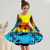 cheap 3D Shining Vision Dress-Girls&#039; 3D Graphic Coconut Tree Dress Long Sleeve Summer Spring Vacation Daily Holiday Princess Beautiful Sweet Kids 4-12 Years Casual Dress A Line Dress Knee-length Regular Fit