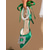 economico décolleté con cinturino-décolleté con tacco alto a punta in raso con cinturini alla caviglia con perle e nastri per donna - eleganti scarpe da sposa