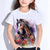 cheap Girl&#039;s Cotton T-shirts-Girls&#039; 3D Graphic Animal Horse T shirt Tee Short Sleeve Summer Spring Fashion Basic Kids 4-12 Years Crew Neck Outdoor Casual Daily Regular Fit