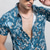abordables Imprimé Floral-Homme Floral Fleurs Chemise hawaïenne Chemise Aloha Manche Courte Hawaïen Station balnéaire Vacances Tenues de plage Eté Printemps Col rabattu Boutonner Bleu