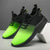 voordelige Herensneakers-heren gradiënt groene en zwarte mesh sneakers - lichtgewicht sportschoenen voor hardlopen, sportschool en vrijetijdskleding
