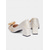 voordelige Moeder van de Bruid/De Bruidegom-Pumps met blokhak en 3D-bloem voor de moeder van de bruid, elegante hakken voor bruiloftsgasten tijdens de ceremonie en receptie.