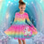 cheap 3D Unicorn Dress-Girls&#039; 3D Graphic Unicorn Dress Long Sleeve Summer Spring Vacation Daily Holiday Princess Beautiful Sweet Kids 4-12 Years Casual Dress A Line Dress Knee-length Regular Fit