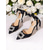 economico décolleté con cinturino-décolleté con tacco alto a punta in raso con cinturini alla caviglia con perle e nastri per donna - eleganti scarpe da sposa