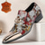 ieftine Pantofi Eleganți Elementari-mocasini pentru bărbați din piele cu imprimeu floral – pantofi de rochie premium din piele de vacă cu lanț metalic și vârf strălucitor pentru petreceri și ocazii formale
