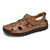 abordables Sandalias casuales-Sandalias de gamuza con punta cerrada para hombre: diseño liviano y transpirable con correa ajustable, ideal para actividades casuales de verano y al aire libre.