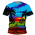 tanie Wizja 3D i geometria chłopca-Dla chłopców 3D Graficzny Drzewo kokosowe Podkoszulek T-shirt Krótki rękaw Lato Wiosna Moda Podstawowy Dzieci 4-12 lat Półgolf Na zewnątrz Codzienny Regularny