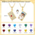 cheap For Women-Personalized Necklace with Birthstone and Photo Custom Best Gift for Mom - Available in Four Colors, Unique Keepsake Gift for Wife and Girlfriend, Perfect Wedding&#039;s Day Present