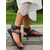 cheap Casual Sandals-Women&#039;s White Gladiator Sandals with Adjustable Buckle Straps – Stylish Summer Footwear for Casual Outings and Beach Days