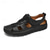 abordables Sandalias casuales-Sandalias de gamuza con punta cerrada para hombre: diseño liviano y transpirable con correa ajustable, ideal para actividades casuales de verano y al aire libre.