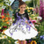 cheap 3D Flower Dress-Girls&#039; 3D Floral Graphic Dress Long Sleeve Summer Spring Vacation Daily Holiday Princess Beautiful Sweet Kids 4-12 Years Casual Dress A Line Dress Knee-length Regular Fit