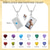 cheap For Women-Personalized Necklace with Birthstone and Photo Custom Best Gift for Mom - Available in Four Colors, Unique Keepsake Gift for Wife and Girlfriend, Perfect Wedding&#039;s Day Present
