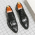 voordelige Formeel-heren zwarte ruitjespatroon imitatie leren oxford schoenen - formele veterschoenen voor zakelijk gebruik, bruiloften en speciale gelegenheden