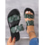 cheap Vacation Sandals-Women&#039;s Green Studded Slide Sandals – Trendy Summer Flats with Comfortable Sole for Casual Everyday Wear