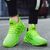 cheap Men&#039;s Sneakers-Men&#039;s Neon Green Sports Sneakers - Breathable Mesh Lightweight Running Shoes with Cushioned Sole for Gym, Training and Outdoor Activities