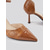 abordables Bombas Clásicas-Sandalias de tacón alto con diseño de cocodrilo y puntera puntiaguda en color marrón para mujer con tira en el tobillo: elegantes zapatos de fiesta y de oficina para ocasiones formales